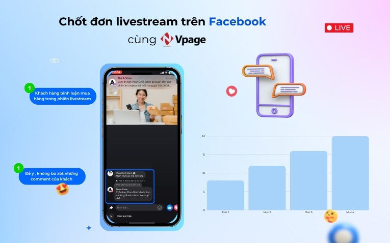 Chốt đơn livestream tự động, tối ưu chuyển đổi